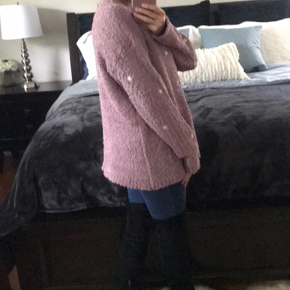 Mauve Stars Berber pullover sweater - Picture 5 of 8